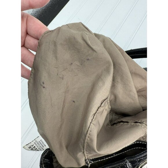 NINE WEST Vintage‎ Black Pebbled Shoulder Bag Purse Faux Leather - Picture 15 of 16